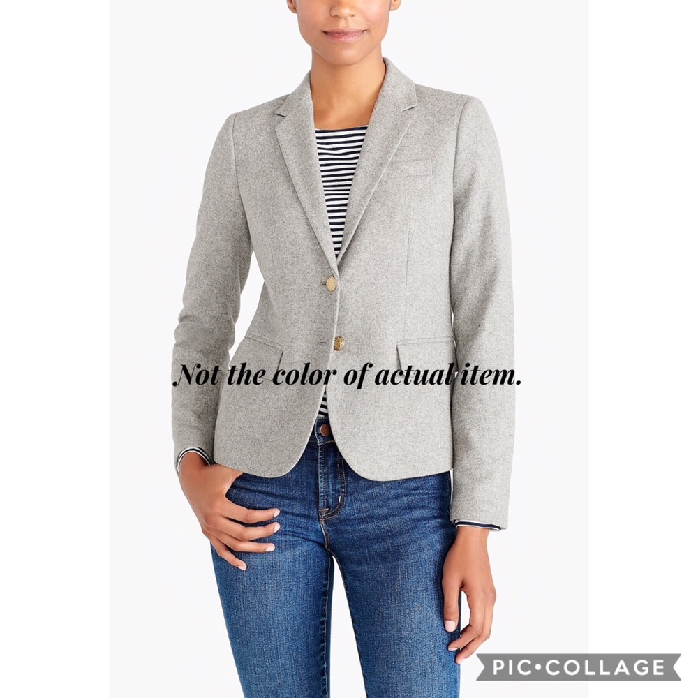 J. Crew Schoolboy Blazer Heather Stone Size 6